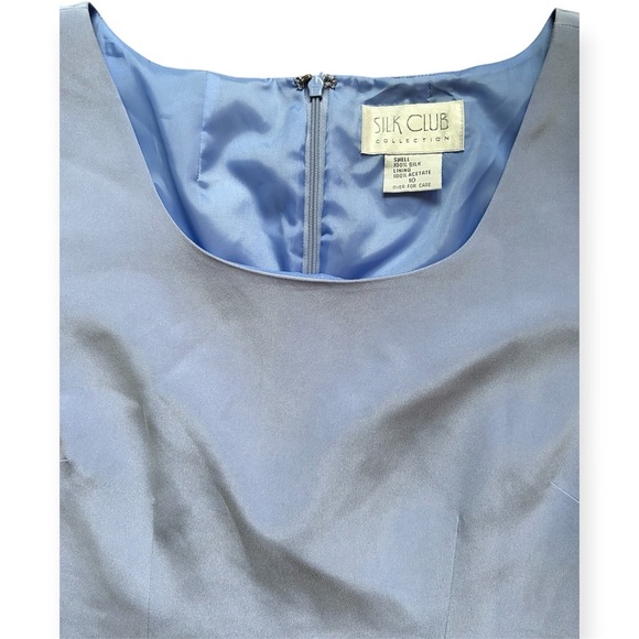 Silk Club Monaco silk dress in a blue/lilac color Women’s size 10 - Picture 3 of 7